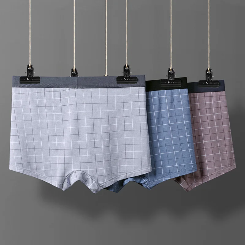 3pcs/lot Men Boxers Underwear High Quality Modal Fabric Ice feeling Sexy Comfortable Striped Panties Athletic Briefs Wholesale