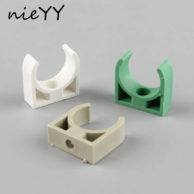 

10pcs 16 20 25 32mm PVC Pipe Card Fixed Card Pipe Clamp 1/2 3/4 Water Pipe Hose Connector Garden Accessory For Garden Irrigation