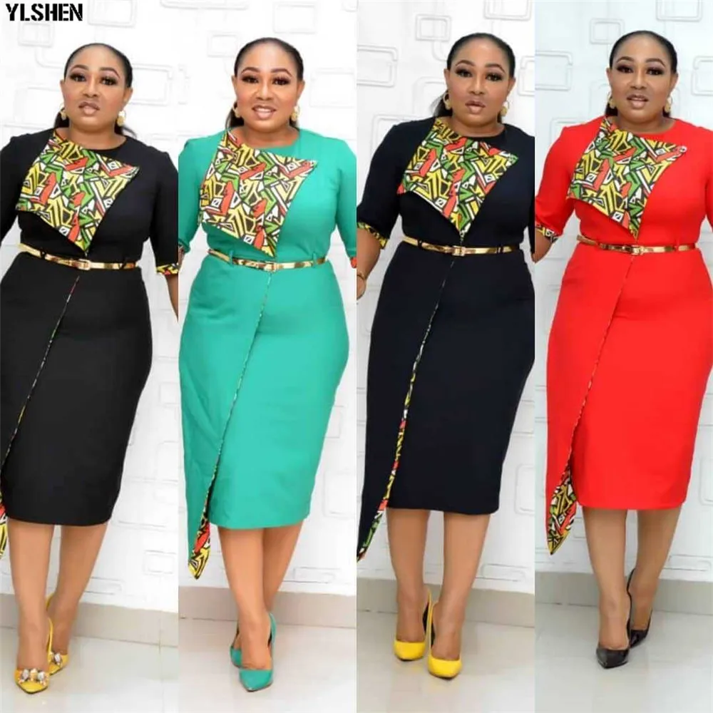 African Dresses For Women African Clothes Africa Dress Fashion Patchwork Print Dashiki Clothing Ankara Plus Size Evening Dress 01