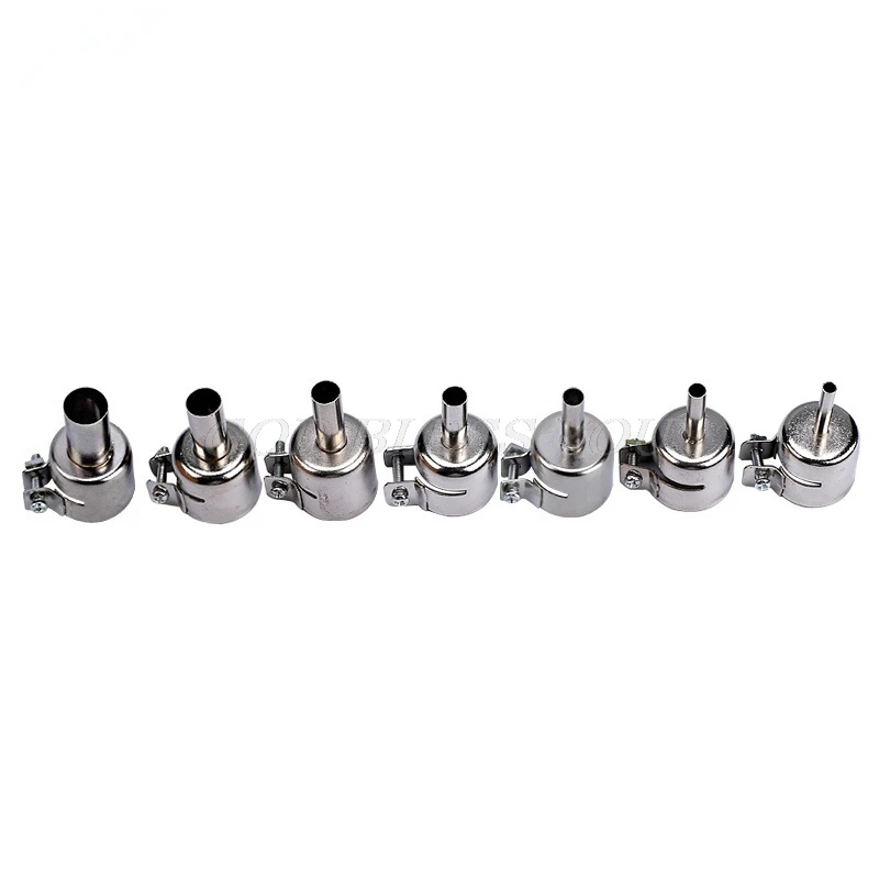 5 шт. Универсальный Meatal тепловой пистолет сопротивление сопла горячего воздуха пистолеты серебро для 45x24 мм