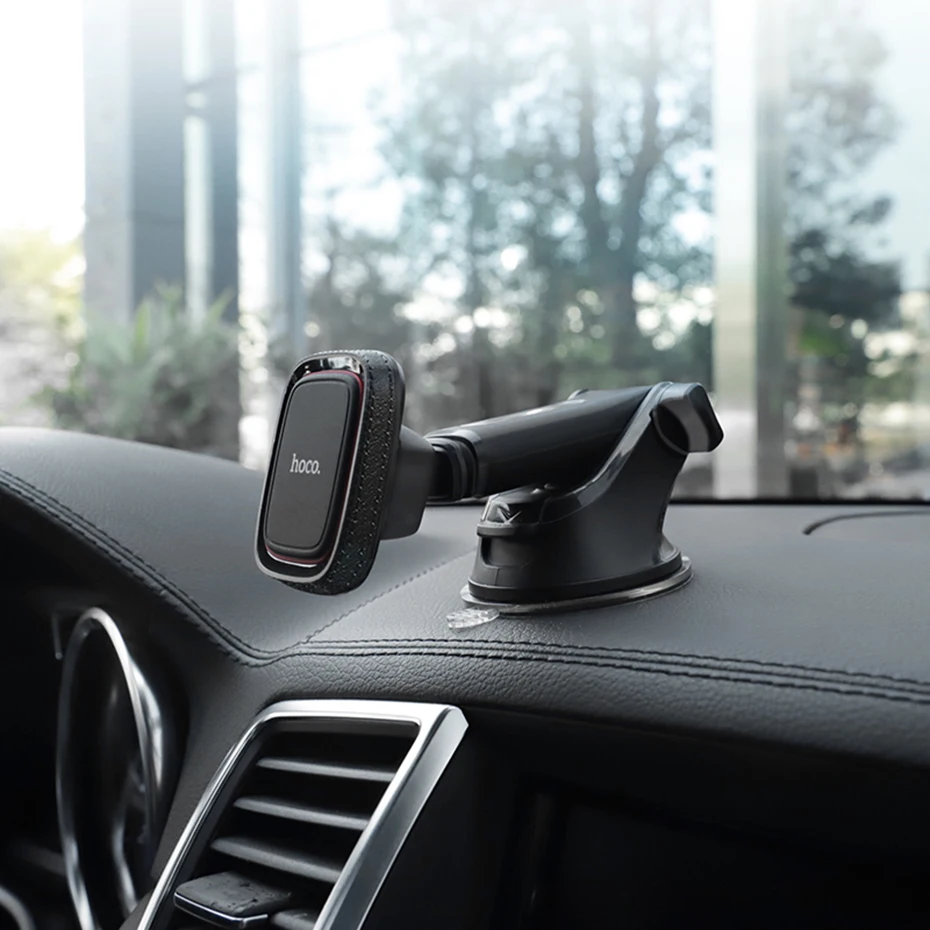 Hoco Magnetic Car Sucker Phone Holder For iPhone 12 Pro Max Magnet GPS Windshield Holder For Samsung S20 S21 A52 A72 Car Holder mobile phone stands for vehicle