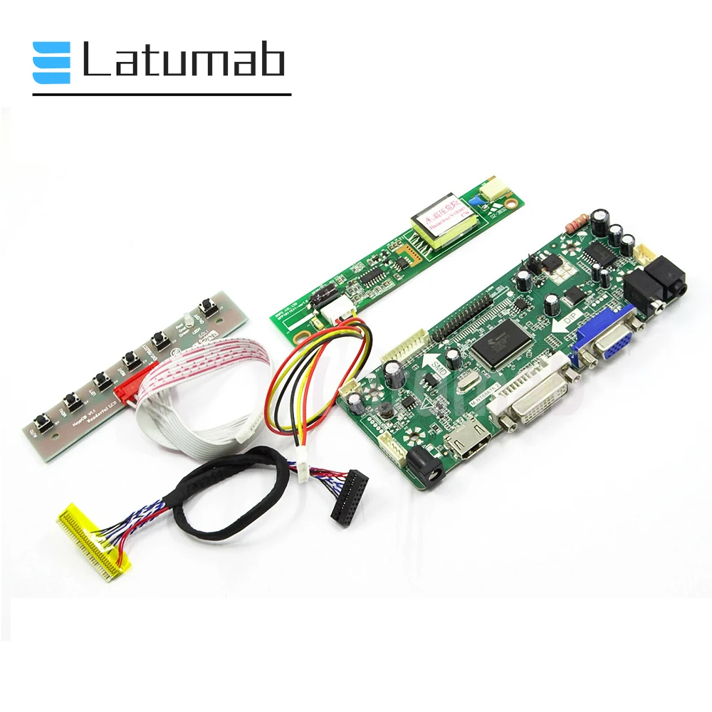 

Latumab Controller Board for LP141WX3-TLA1 / LP141WX3-TLA2 / LP141WX3 14.1" LCD 1280×800 DVI+VGA+HDMI-Compatible Driver Board