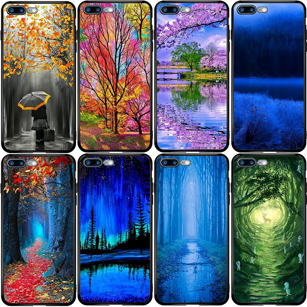 Cover Case for Samsung M10S M10 M31 A10E A10S A20S A30 A50S A21S A31 A41 A51 A71 Beautiful Blue Nature Forest | Мобильные телефоны