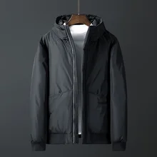 Высокое качество, Белые куртки на утином пуху, мужское теплое зимнее пальто, Толстые мужские пуховики, верхняя одежда с капюшоном, парки, Jaqueta Masculina