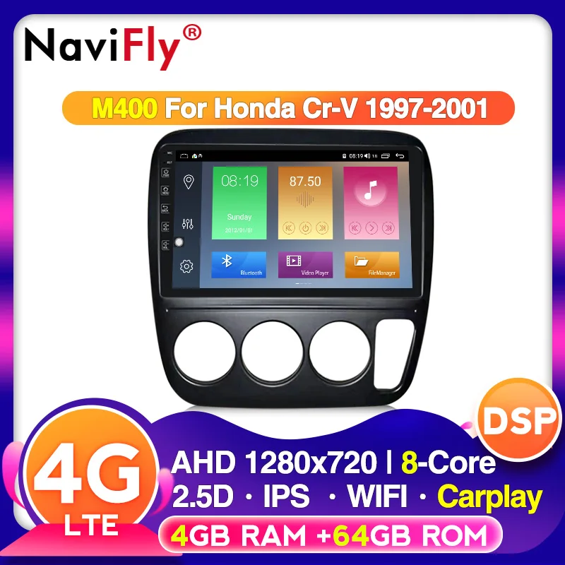 NaviFly Android10 Eight core 4G RAM 64G ROM voice control For Honda CRV 1997 2001 Car Audio wifi gps multimedia player dvr|Car Multimedia Player| - AliExpress