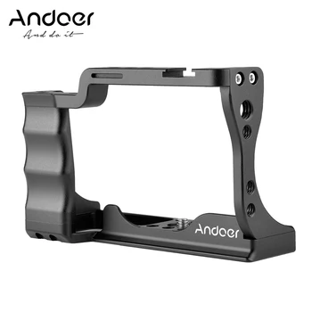 

Andoer Camera Cage Aluminum Alloy with Cold Shoe Mount Compatible with for Canon EOS M50 DSLR Camera