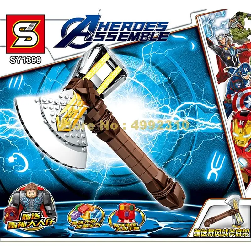 

sy1399 410pcs super heroes storm tomahawk axe building block Bricks Toy