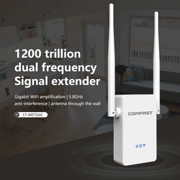 

COMFAST CF-755AC Wireless Relay Dual-frequency 1200M Through-wall Routing WIFI Signal Amplifier Extender Omnidirectional Antenna
