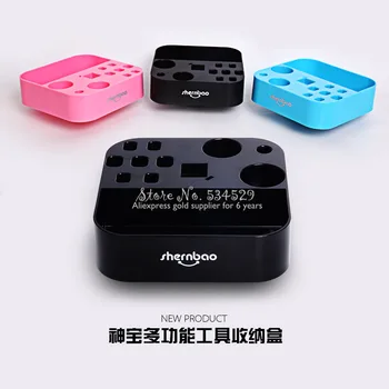 

Multi-use Plastic Pet Grooming Tools Multifunctional Storage Box on The Bracket for Pet Grooming Table Scissors Dog Comb Boxes
