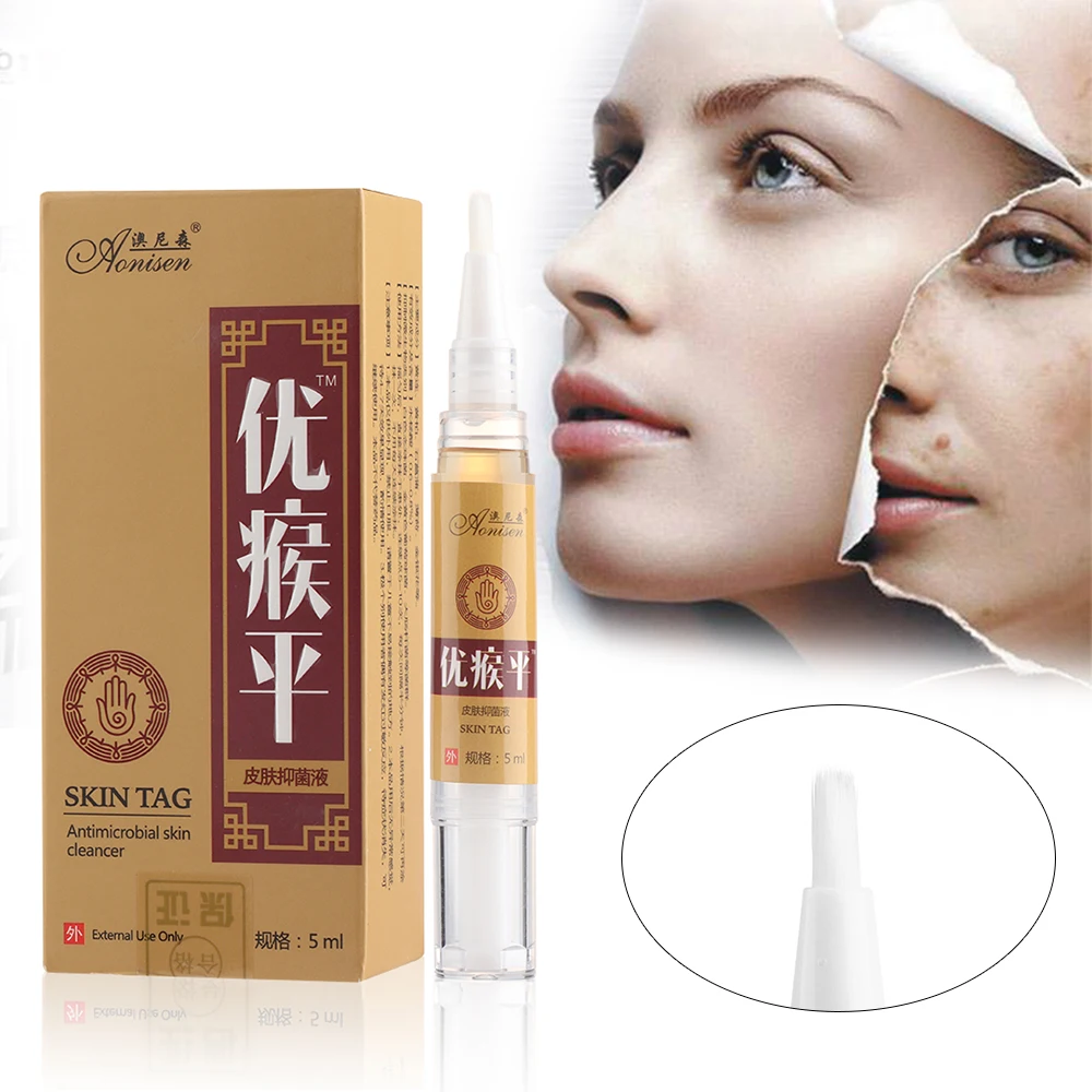

5ml Skin Tag Remover Corn Warts Plantar Removal Natural Treatment Pen Herbal Extracts Formula External Use Face Care Tool
