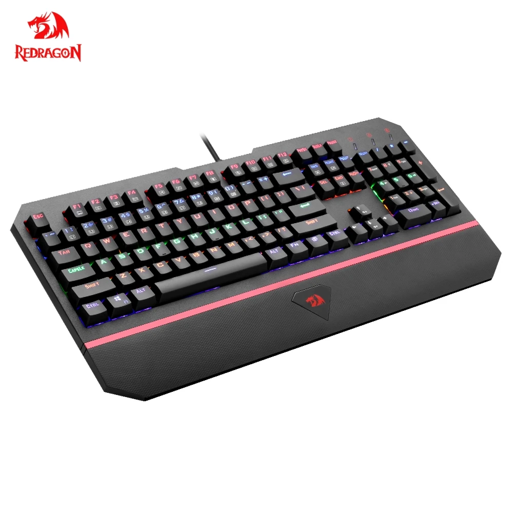 Redragon K558 Радужная USB Механическая игровая клавиатура эргономичная светодиодная
