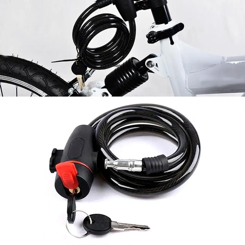 

65% Discounts Hot! 1 Set Motorcycle Lock High Durability Anti-deform Metal Mountain Bicycle Lock with Key for Home