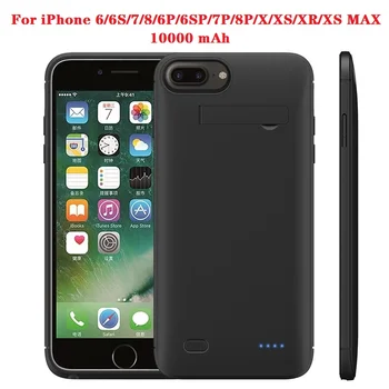 バッテリー充電器ケース iphone 6 7 LED カバー力銀行バックアップパックケース超スリム外部 Carregador Portatil 5000 amh