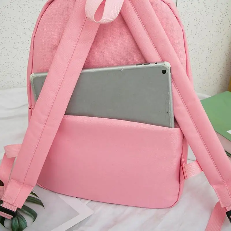 Women Backpacks Set Canvas Letter 