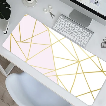 

Gamer Mouse Pad Pink Marble Rose Gold Pop Large Mousepad Gaming Desk Mat Big Keyboard Pad Mousepad 90x40cm/80x30cm