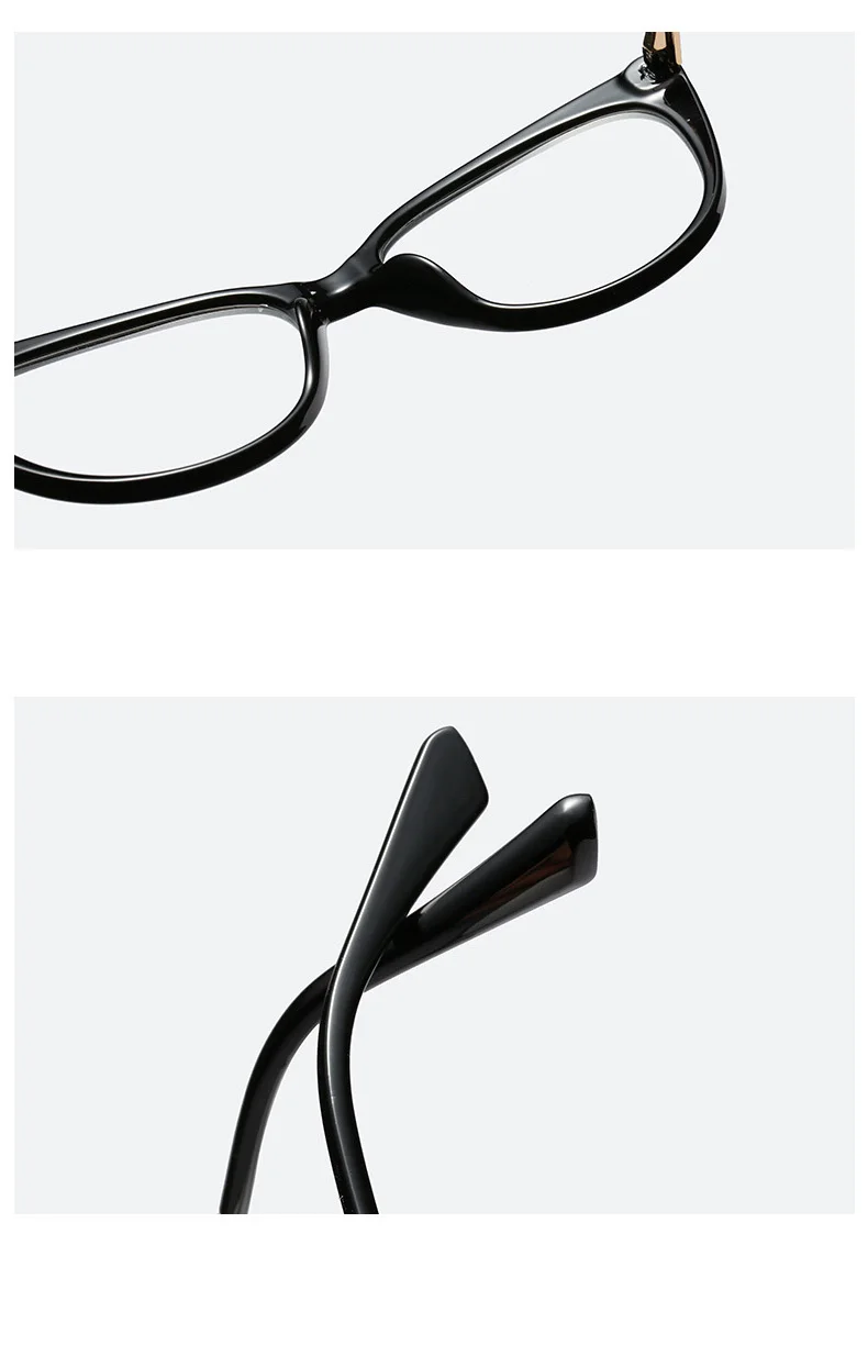 Fashion Flat Mirror Optical Glasses Female Metal Luxury Brand Designer Spectacles Transparent Cat Eye Glasses Frame Male Myopia