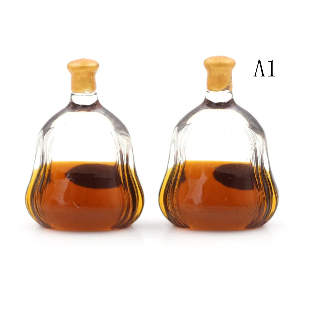 8 One Set Simulation Wine bottles Wine Bottle Doll Food Kitchen Living Room Accessories 1:12 Scale Dollhouse Miniature Toy - Цвет: 8