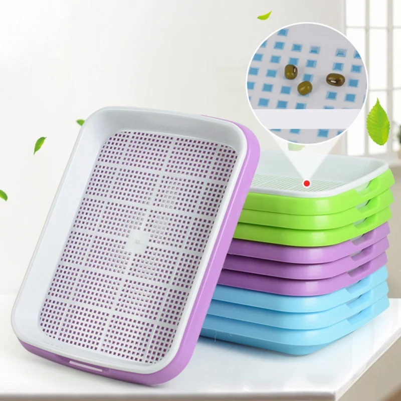 Поднос для проращивания семян без БФА ПП без почвы большие CapacitySprout пластины гидропоники здоровая пшеничная трава садовод с крышкой поддон для рассады