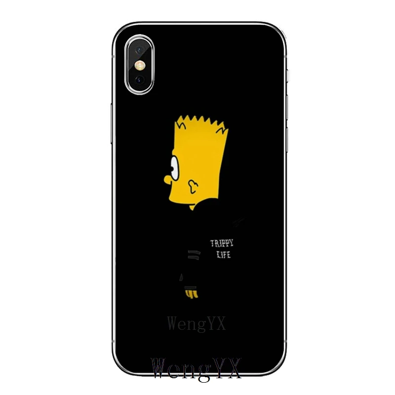 Для iPhone XR X XS Max 8 7 6s 6 plus SE 5S 5c 5 iPod Touch Барт Симпсон мультфильм аксессуары чехол для телефона - Цвет: Preto-A-06