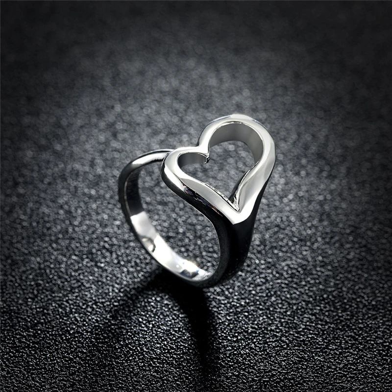 Bague Cœur En Argent Sterling 925 - Taille US 9.5 - Style Nouveau Et élégant - Neuf