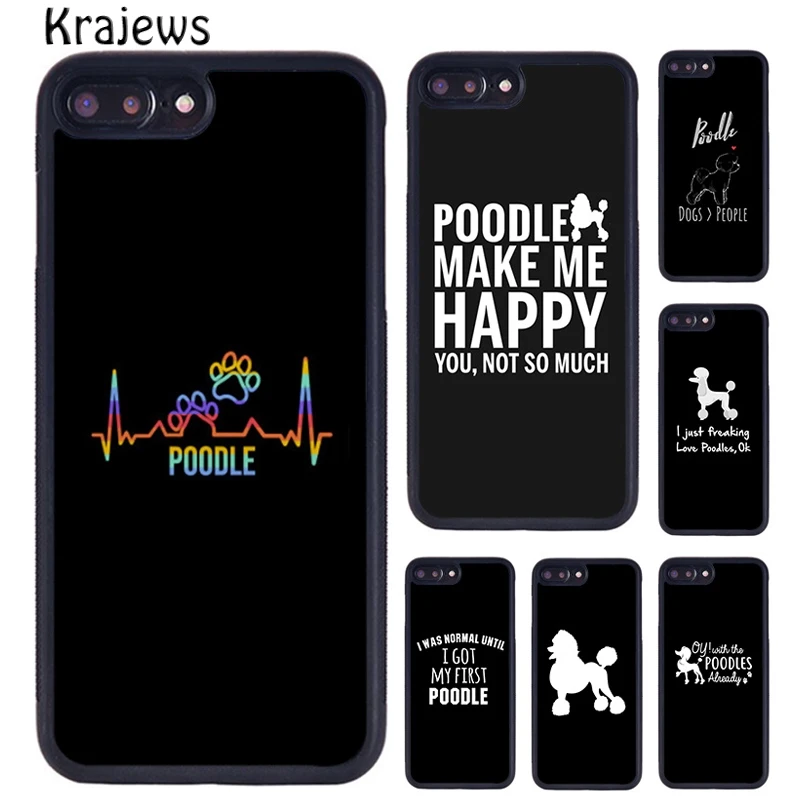 Krajews Funny Poodle Dog Lovers Phone Case For Iphone 14 5 Se 6s 7 8
