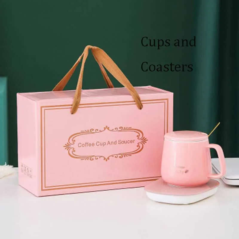 iMounTEK Electric Coffee Cup Warmer Smart Mug Warmer Beverage Cup Heating Plate in Pink