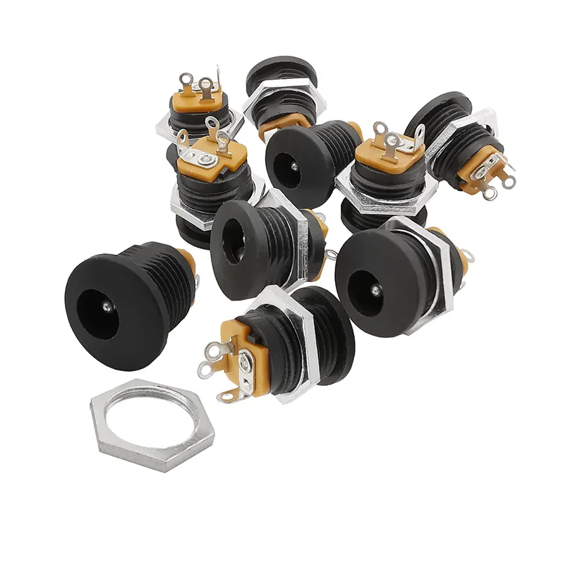 DC Connectors Adapter DC-022 Power Socket 5.5X2.1mm DC Supply Jack Panel Mount Plug Connector 1/2/5/10/20PCS