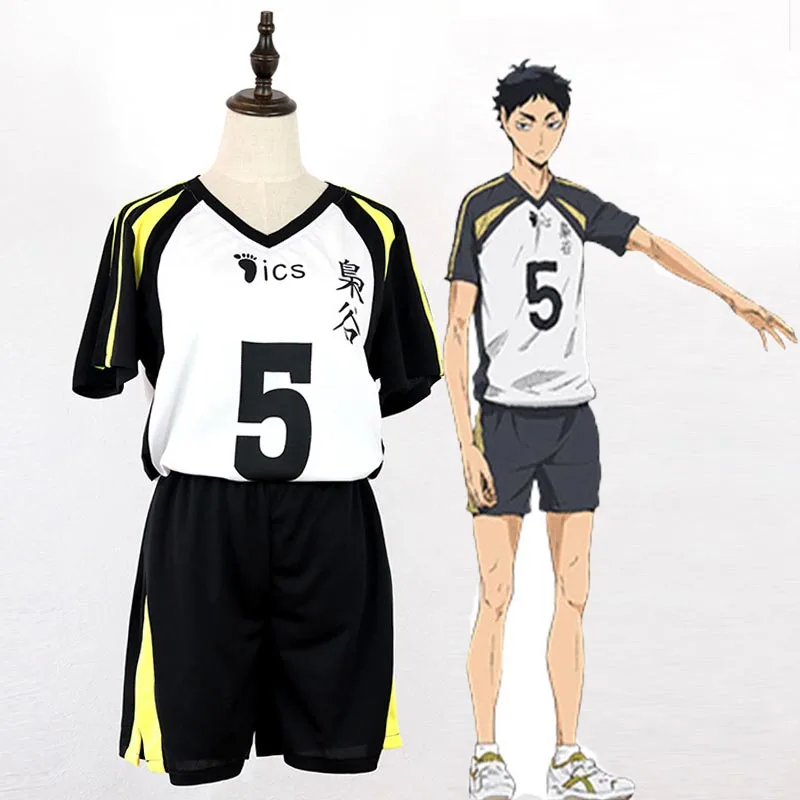 Hot Anime Haikyuu Fukurodani Bokuto Koutarou men Cosplay Jersey No.4 No.5 women Costume Uniform T-shirts and pan | Тематическая