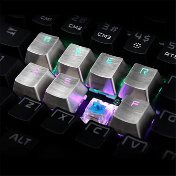 

Metal QWERASD up down left right keycaps steel keycap a set mechanical keyboard key cap