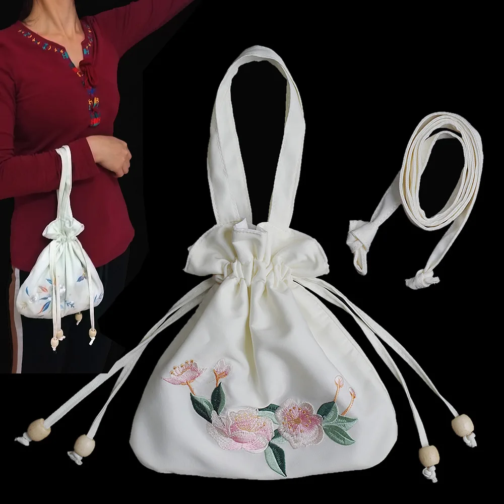 

Ethnic Embroidery Bag Women's Handbag Crossbody Bag Chinese Clothing Bag Mini Handbag Pull-belt Versatile