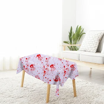 

2 Pcs Bloody Table Cover Halloween Decor Handprint Tablecloth Table Cover for Halloween Decor Home Party