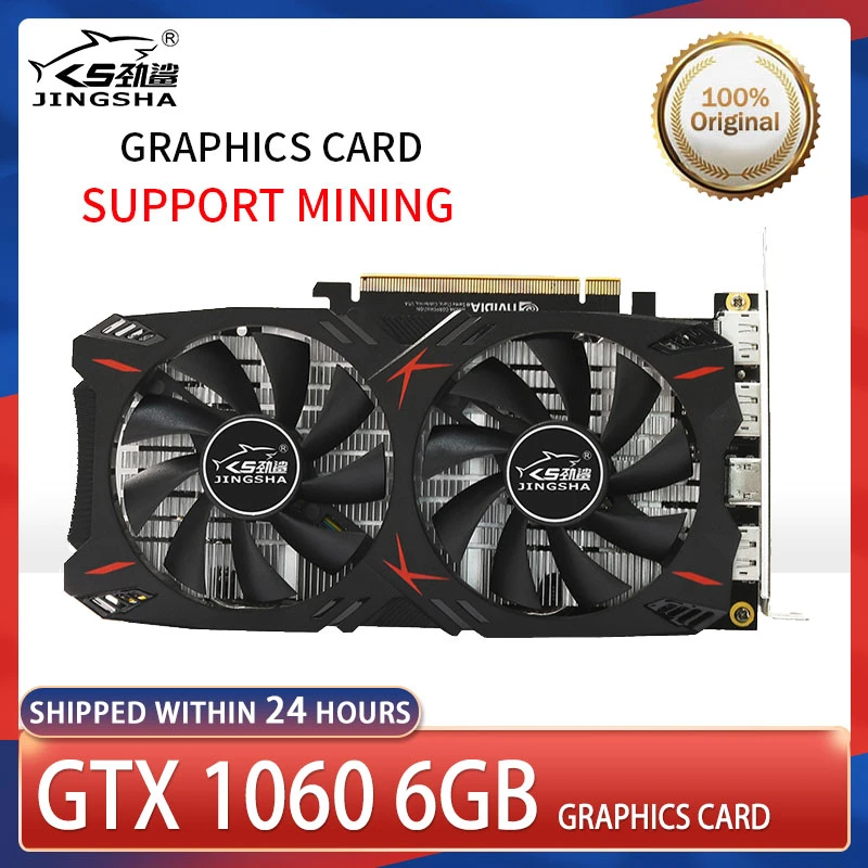 Graphics Card  GTX1060 6GB 192Bit GDDR5 GPU Video Card  PCI-E3.0 For nVIDIA Gefore Games Stronger than 964 1050Ti Support Mining best graphics card for gaming pc