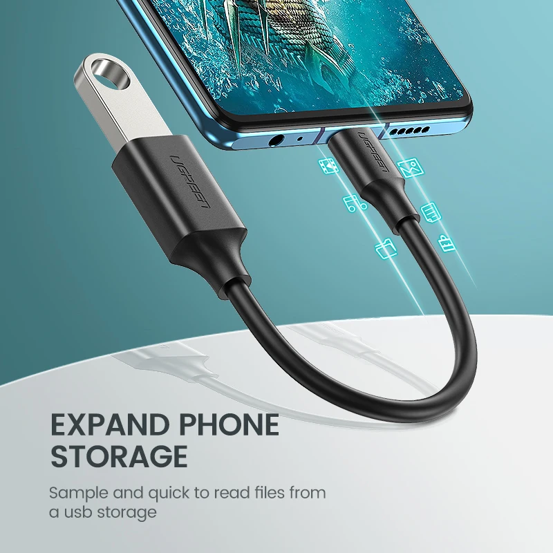 Ugreen USB C к USB адаптер Тип C OTG USB кабель C штекер USB 3,0 A женский кабель адаптер для MacBook Pro samsung S9 USB-C OTG
