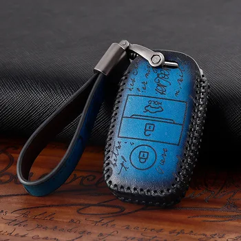 

Retro style genuine leather car key case cover For Kia Rio K2 Optima K5 Sportage 2017 2018 Ceed Sorento Cerato K3 K4 Accessories
