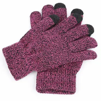 

UK Ladies Men's Thick Knitted Woolly Gloves Winter Warm Thermal Gloves Mittens