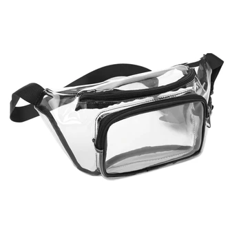 

Simple Transparent Waist Bags Waterproof Cute Waist Adjustable Bag for Women Men, Travel, Beach,,Concerts Bag