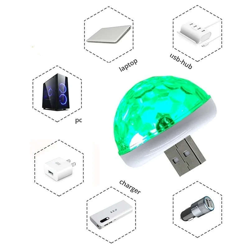 Новый многоцветный USB светодиодный автомобильный интерьерный светильник ing Kit