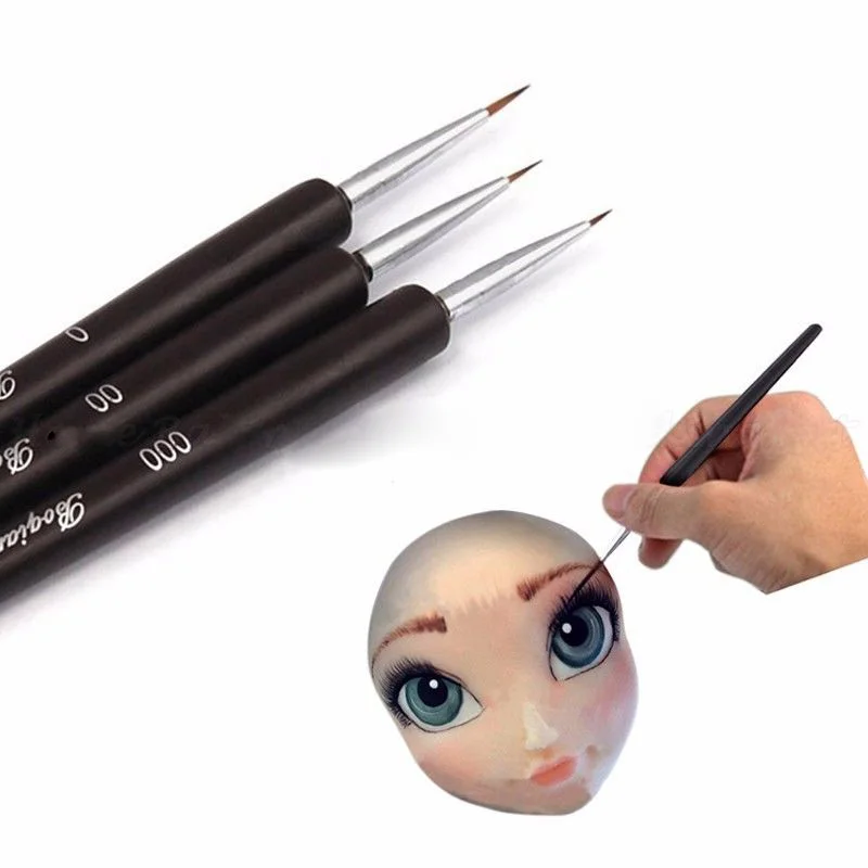 Description Picture 6 of itemFace mold Brush Set 3pcs/set Food Paint Icing Cupcake Tools Dessert Pastry Decoration Baking Tools Cake Decorating Tool