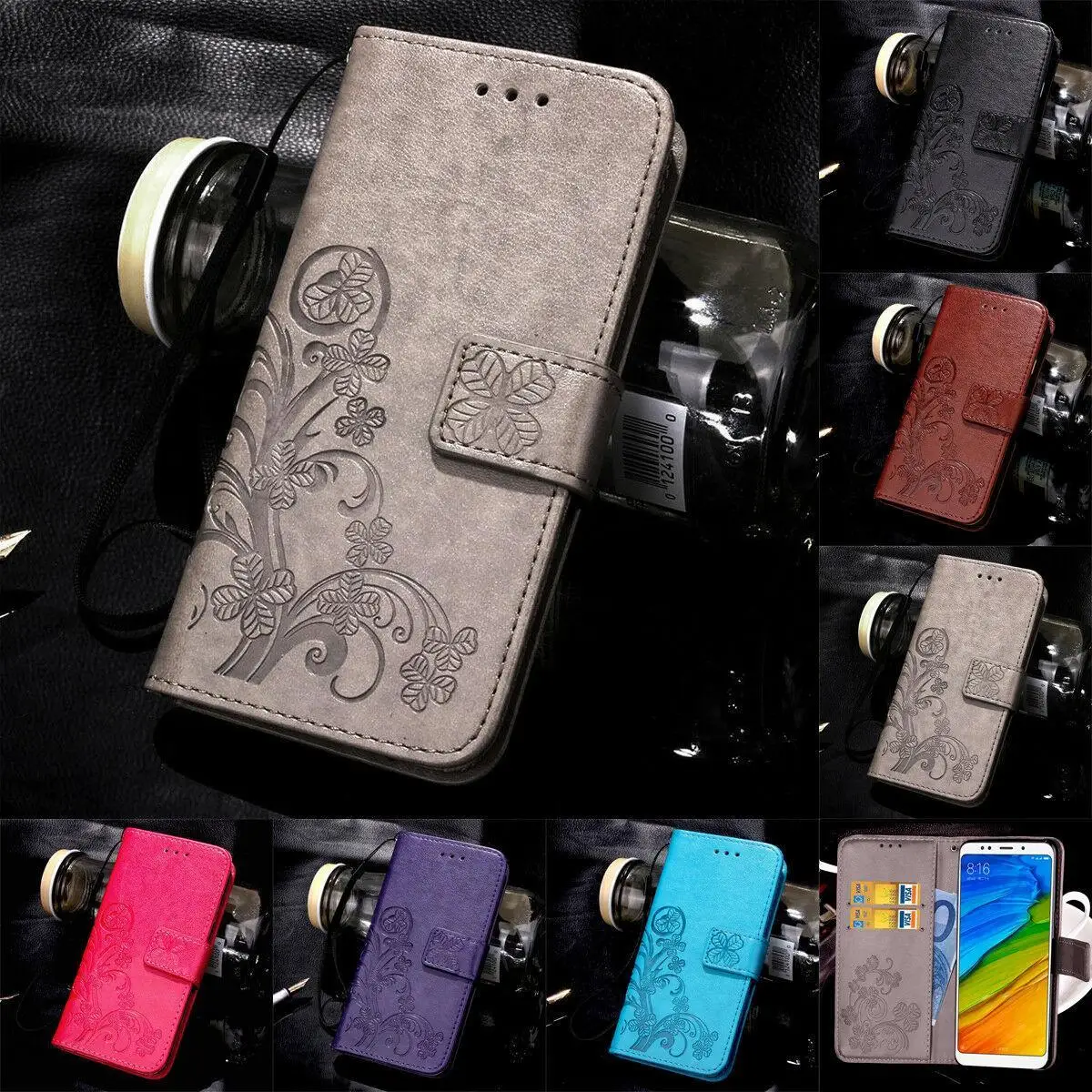 Кожаный чехол книжка с бумажником для Xiaomi Redmi 8 8A 6 6A 7A 5 Plus 5A Note Pro 7 Mi A3 Lite 9t K20