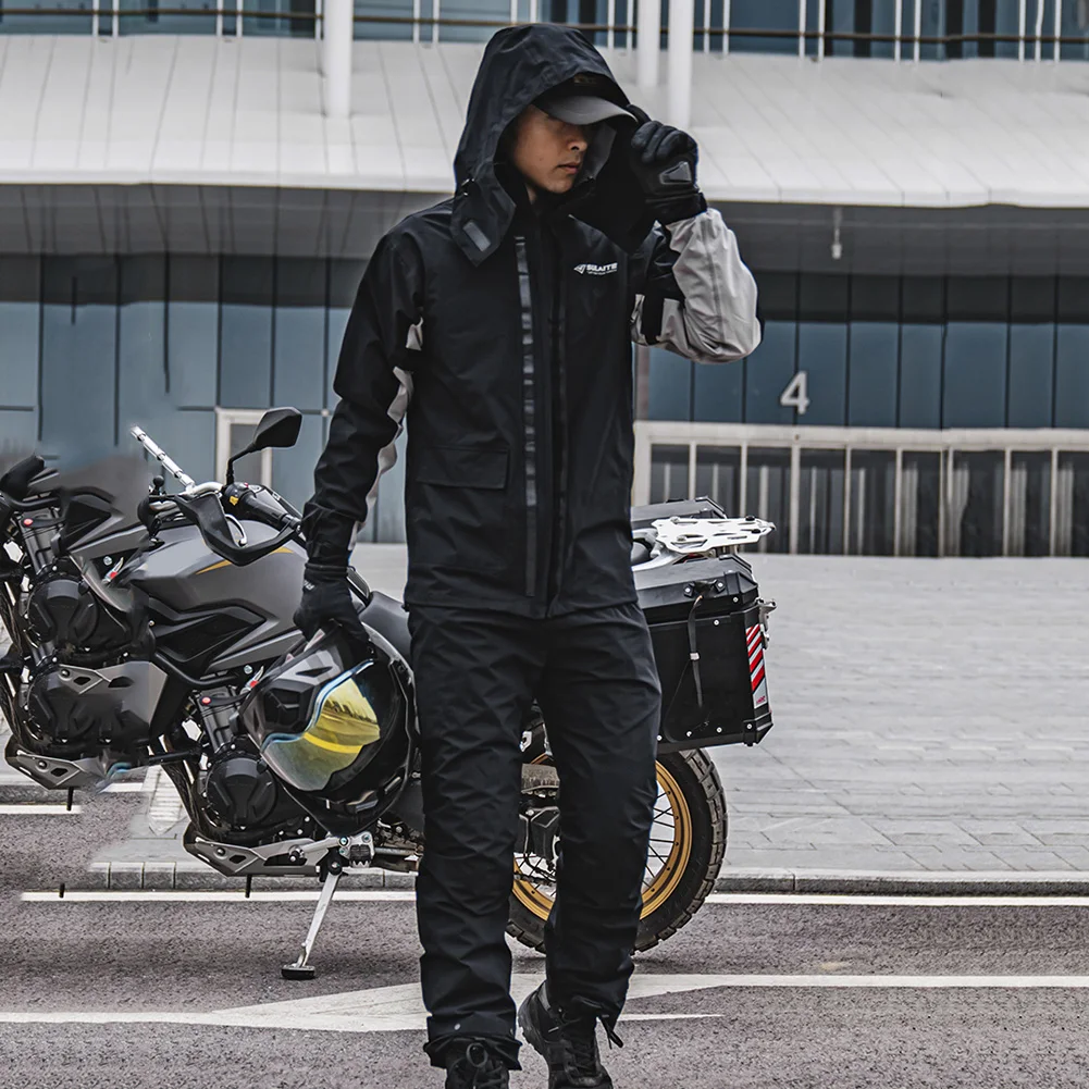 ILM Chubasquero Moto Impermeable Hombre-Traje de Lluvia Resistente al  Desgaste, 6 Bolsillos, Juego de 2 Piezas con chaqueta y pantalones :  : Moda