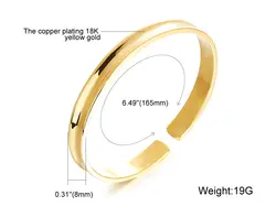 VA-45 медный магнит энергетический Открытый браслет позолоченный простой браслет био здоровый лечебный браслет
