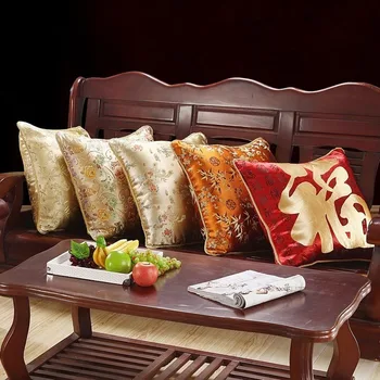 

Chinese Style Silk Large Chinese Style Pillow Classic Satin