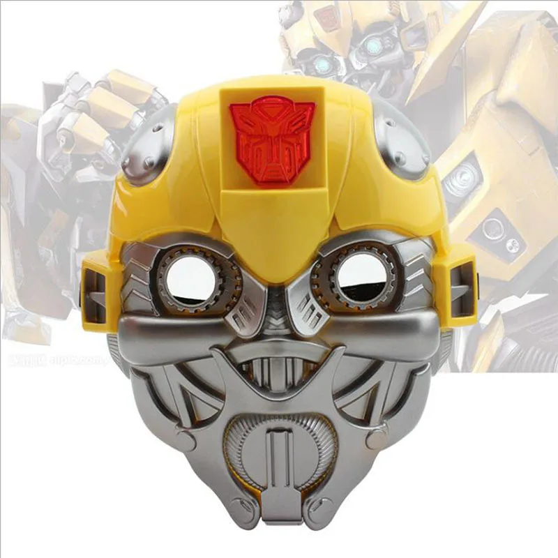 Children Anime Cartoon Mask Cosplay Bumblebee Halloween Mask Shining Ball Props