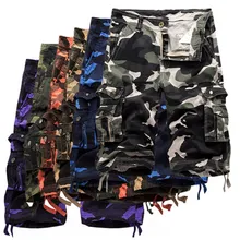 Военные карго-шорты камуфляжные летние модные камуфляжные многокарманные Homme армейские повседневные шорты-бермуды Masculina Большие размеры брюки