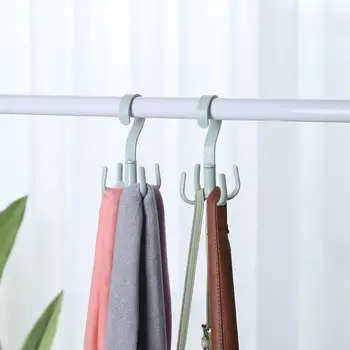 

Multi-function 360 Degrees Rotate Four Claws Hooks Dry Wet Dual Use Towel Hanger Home Clothes Shoes Sundries Organizers