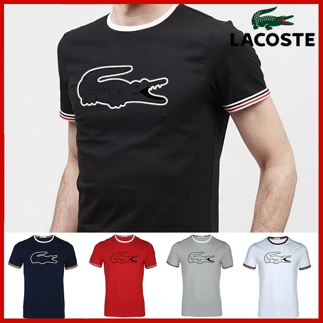 attribut Direkte initial Lacoste- New Original Brand T Shirt Men Tops Summer Short Sleeve Fashion T- shirt 100% Cotton Mans Tshirt 2LA57 _ - AliExpress Mobile