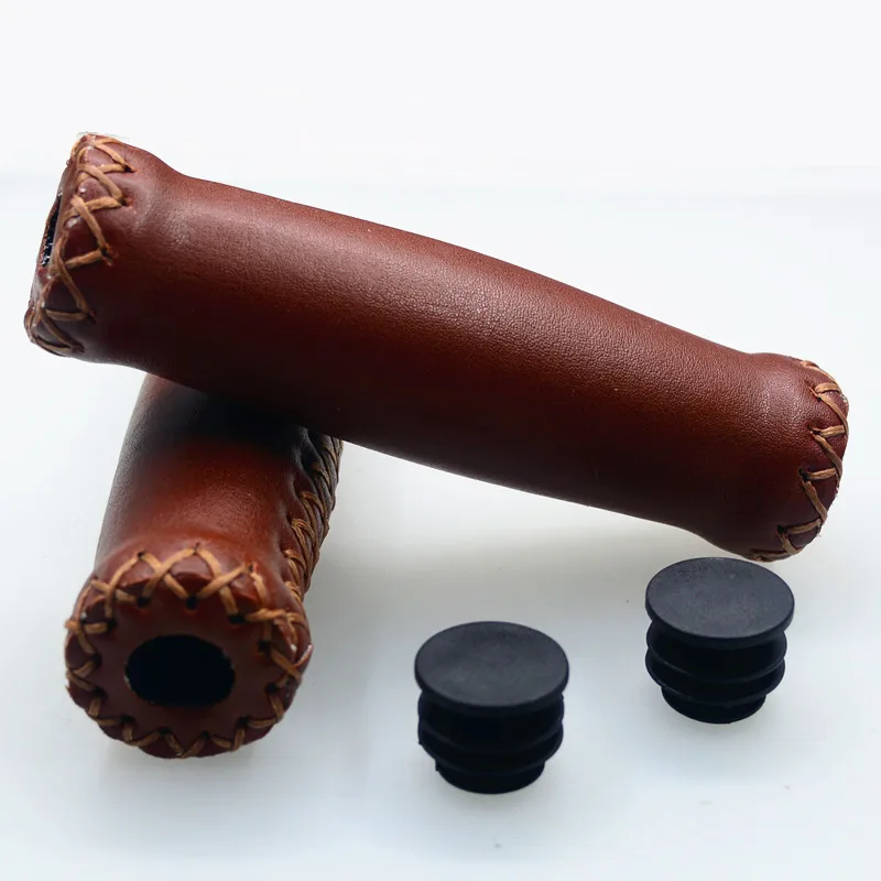 

ultralight High-elastic sponge bicycle handlebar grip PU Leathers bicycle grips soft retro bike MTB handle grip
