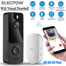 

Elecpow T9 Wireless Waterproof Doorbell Smart Home Video Camera Door Bell 1080P Visual Intercom Night Vision Yмный дом