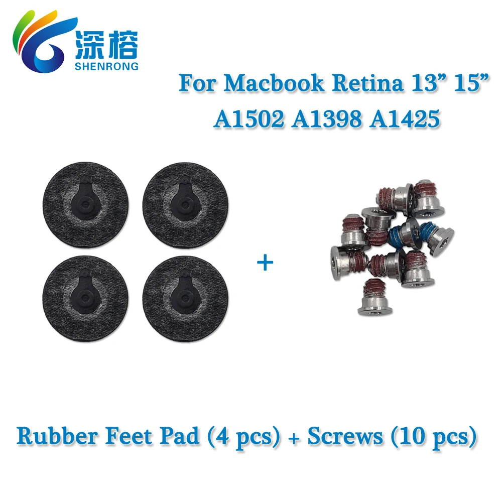 A1502 A1398 A1425 Bottom Case Cover Feet Foot Pad Rubber + Screw For Macbook Pro Retina 13 15 Bottom Case Screws 10 pcs/set