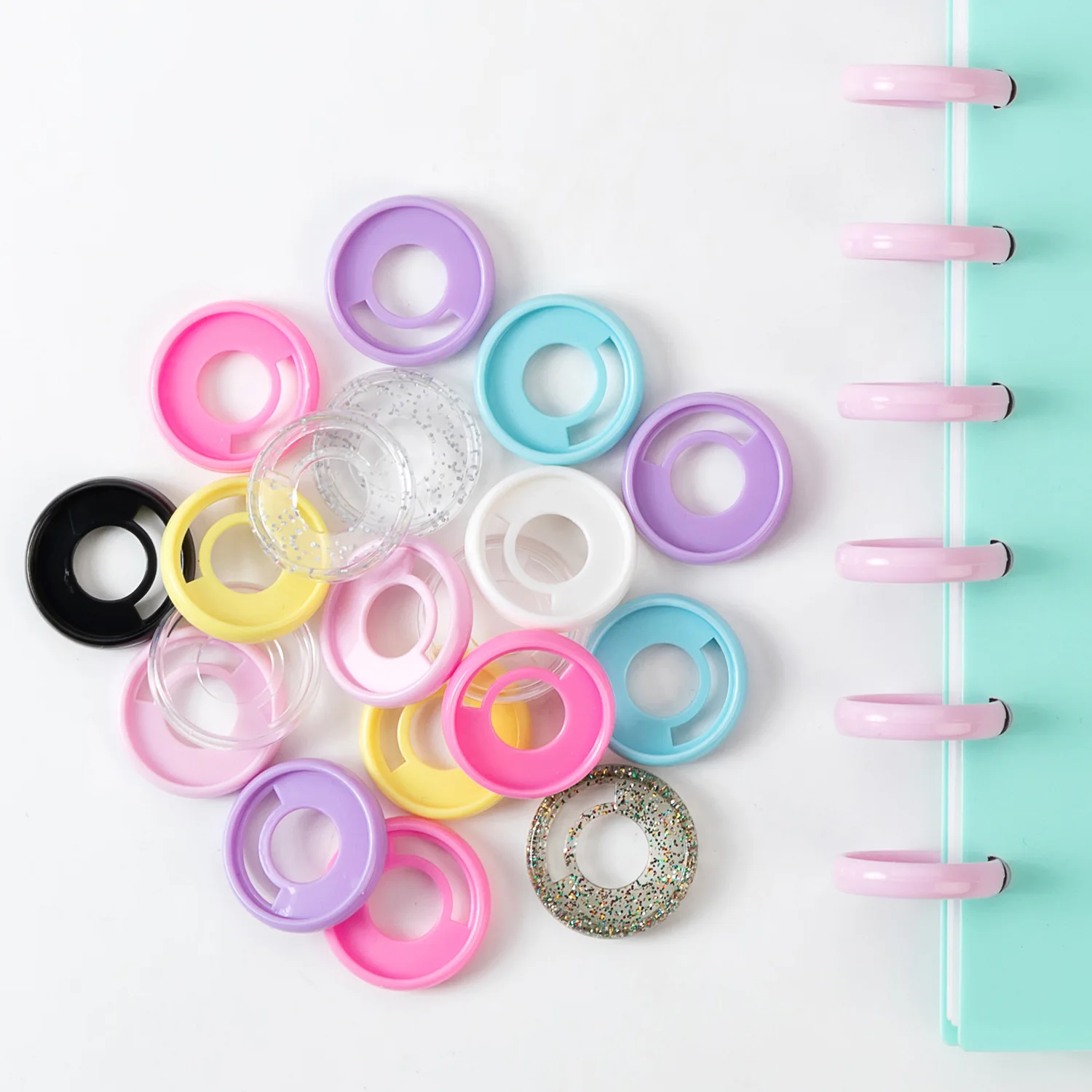 12pcs-28mm-Loose-leaf-Notebook-Plastic-Accessories-Insertable-Pen ...